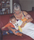 Met oma en Robinho